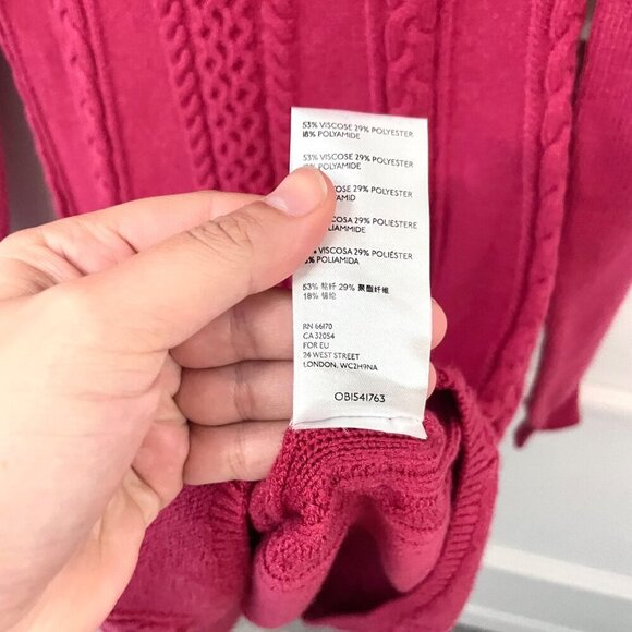 NWT Free People Small World Mini Dress Red Long Sleeve Size L - Picture 4 of 7